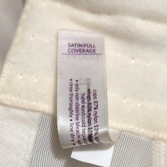 Cacique Lane Bryant Womens Bra Smooth Satin Full Coverage 46DDD Ivory Bisque - Picture 7 of 8